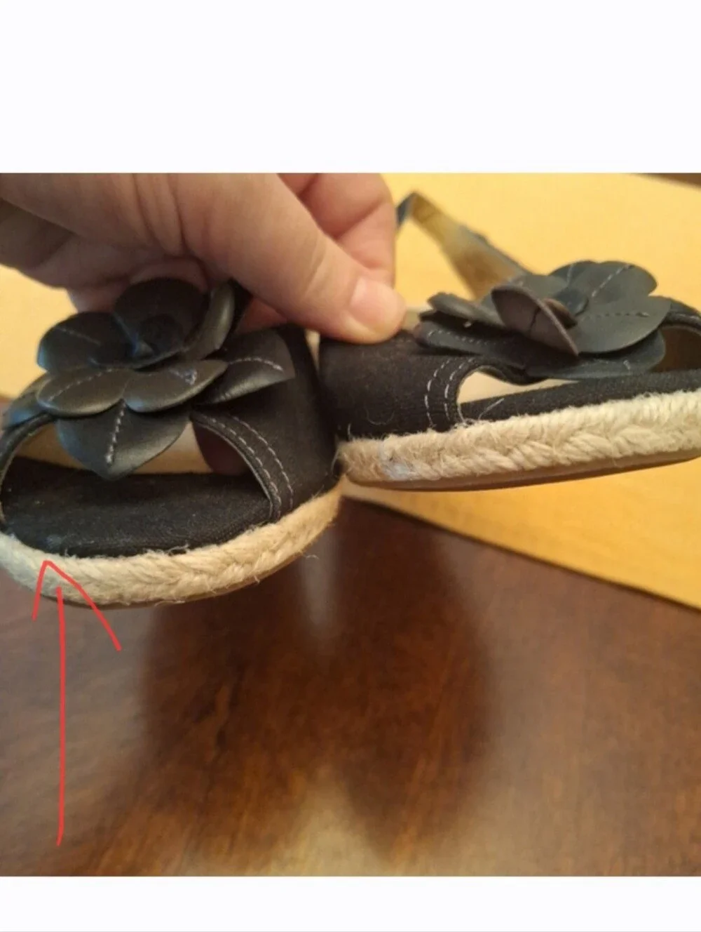Softspots Black Espadrilles Canvas Sling Back Style 7.5 CUTE!